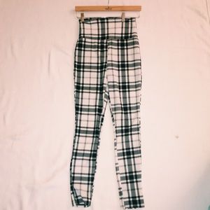 KTOO Plaid Leggings (Black and White) - Medium